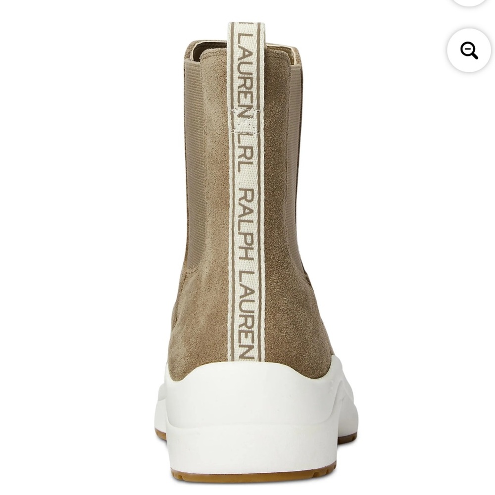 RALPH LAUREN New in Box Women’s Rylee Logo Back Almond Toe Suede Boots Sz 6B